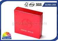 Fancy Red Square Cosmetic Rigid Paper Cardboard Gift Box With Plastic Inner Tray