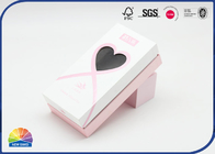 Heart Shaped Window Iridescent Paper Rigid Gift Box Logo Embossing