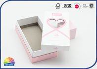 Heart Shaped Window Iridescent Paper Rigid Gift Box Logo Embossing