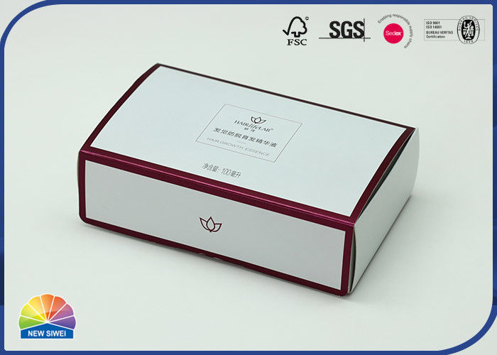 382g Silver Paper Box Custom Folding Carton Packaging For Cosmetics