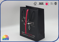 Black Custom Size Luxury Printed Logo Paper Gift Bag With Handle