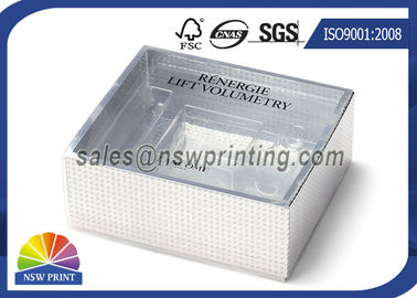 Serum , Cream , Treatments Packaging Rigid Gift Box With Transparent PVC / PET Sleeve