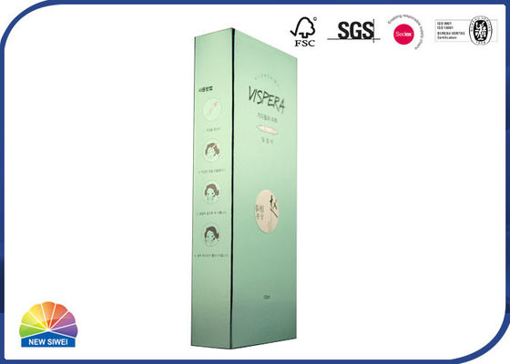 Cosmetic Custom Match Boxes Silver Cardboard Sleeve Packaging With EVA Foam Insert