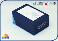 Custom Printed Blue Foil Hot Stamping Hinged Lid Cardboard Box