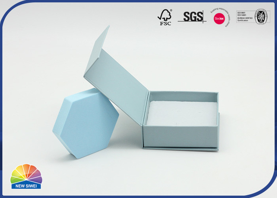 157gsm Jewelry Package Necklace Gift Paper Box Hinged Lid Flocking Tray