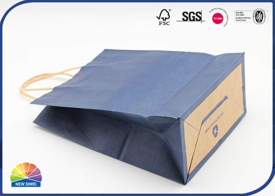 180gsm Eco Natural Kraft Paper Bags With Paper Handle Customized Logo