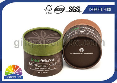 Printing Paper Tube Packaging Box for Food / Tea Reusable Eco friendly Packaging Boxes