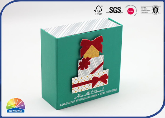 생일 선물 패키지 자기를 띤 Lid 박스 3D 케이크 카드 종이 인쇄