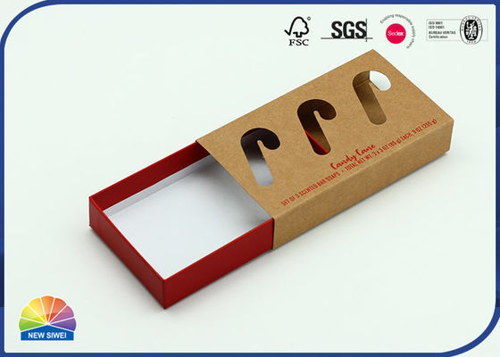 종이상자를 미끄러지는 FSC Kraft 두꺼운 종이 서랍 크리스마스 포장
