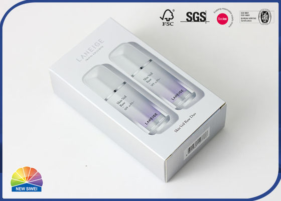 통 박스 4c UV 인쇄 직사각형 모양을 폴딩시키는 자외선 방지 크림