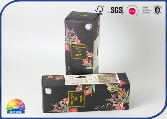 카톤 박스 아로마테라피 금 스탬핑을 폴딩시키는 검은 크라프트 지